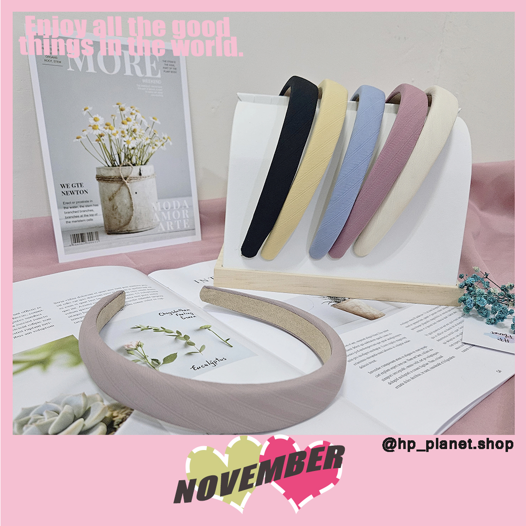 韓國 軟布斜紋髮箍