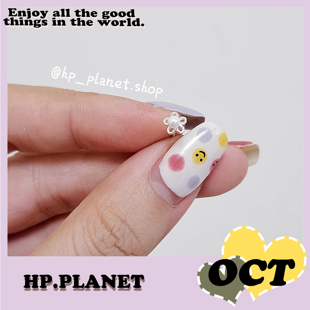 正韓 小巧珍珠小花925純銀抗敏耳針 正韓 小巧珍珠小花925純銀抗敏耳針