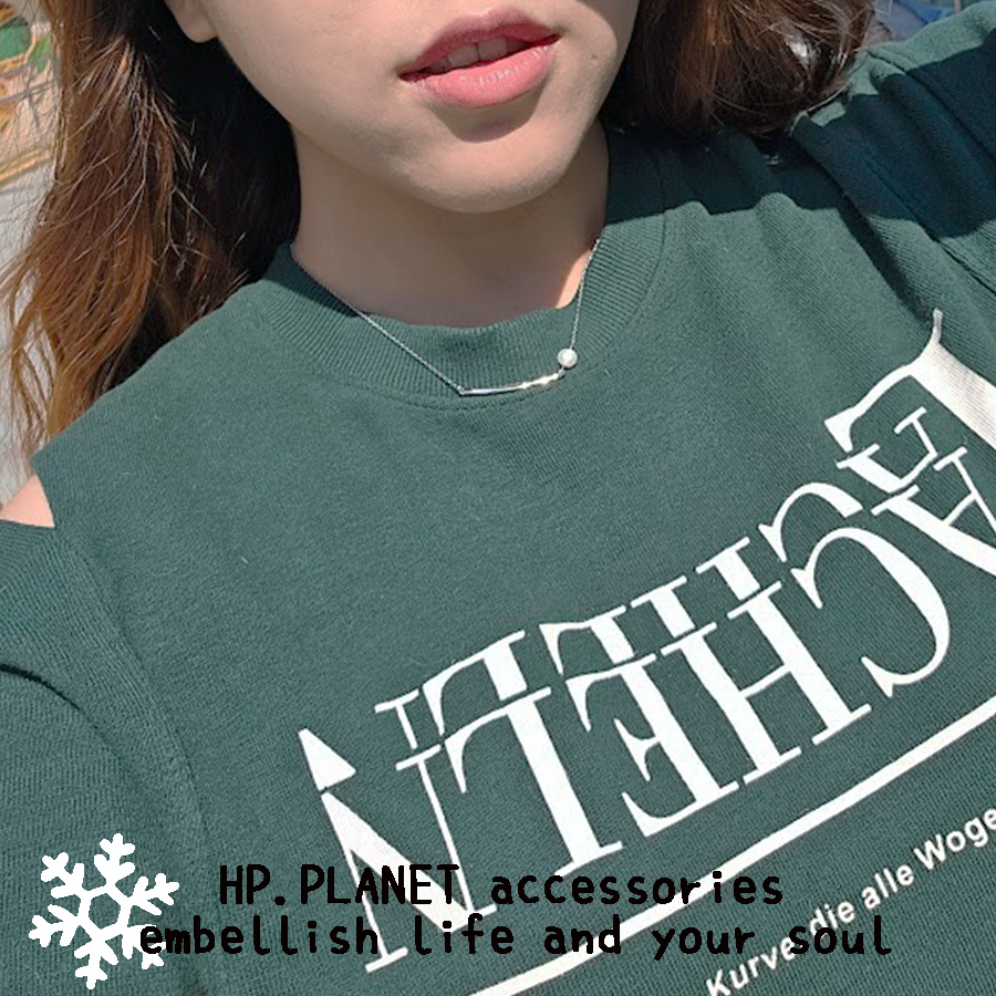 H闆自留小珍珠Freedom字牌925項鏈