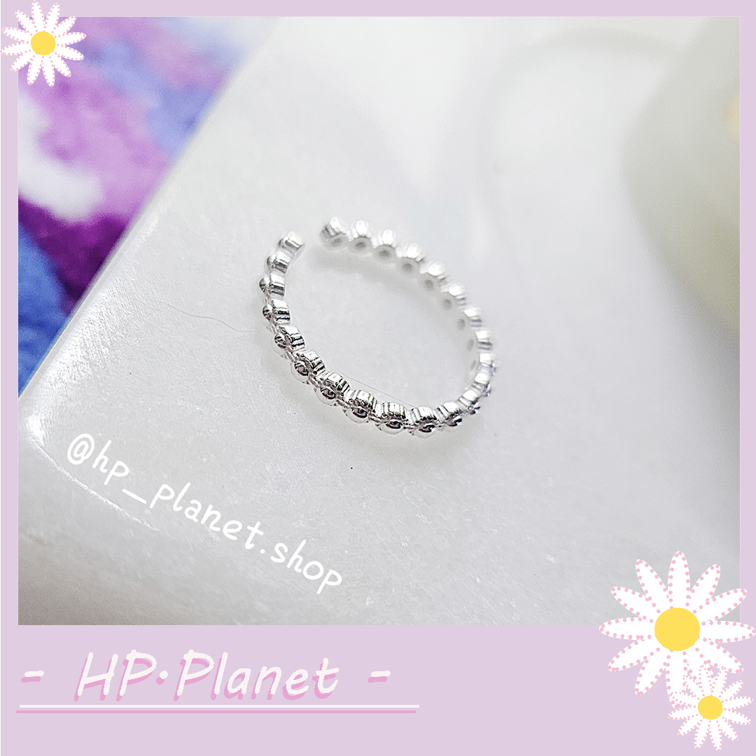 正韓 立體精緻刻紋可調925銀細戒