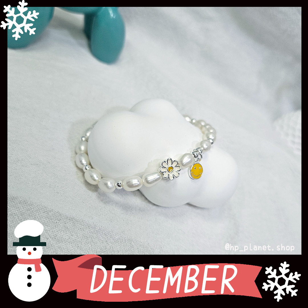 925銀雛菊笑臉珍珠手鏈 925銀雛菊笑臉珍珠手鏈