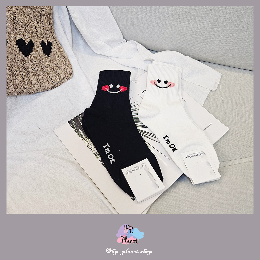 正韓 臉頰紅紅可愛短襪