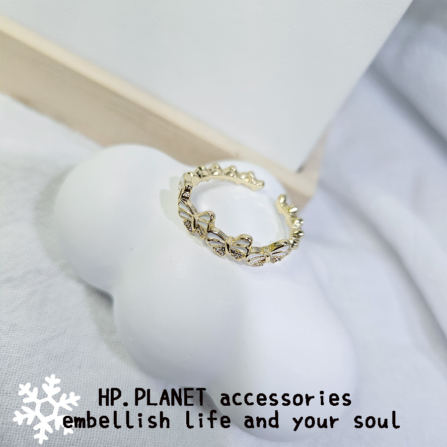 輕奢感精緻蝴蝶可調式戒指