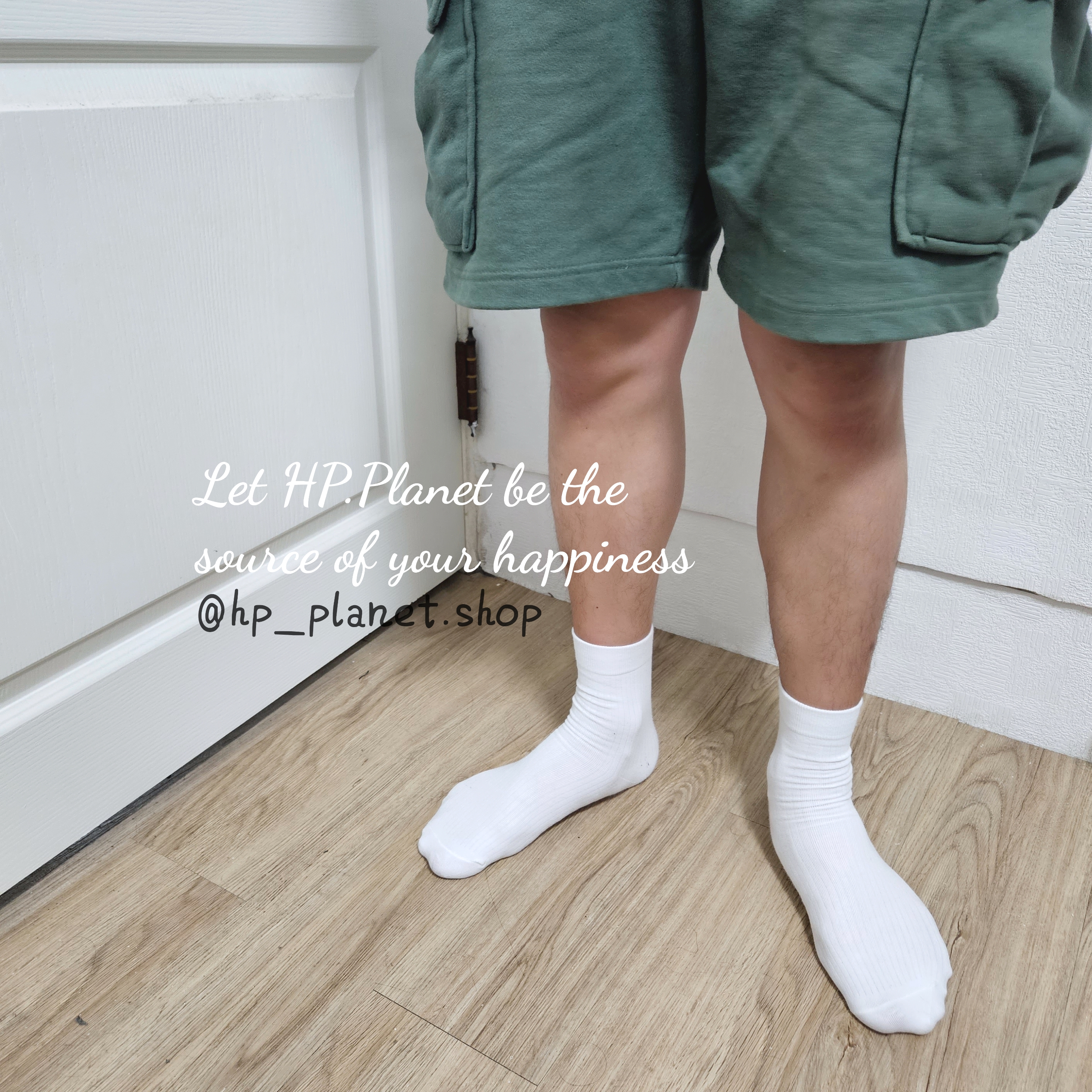 正韓 質感素面羅紋男/女襪