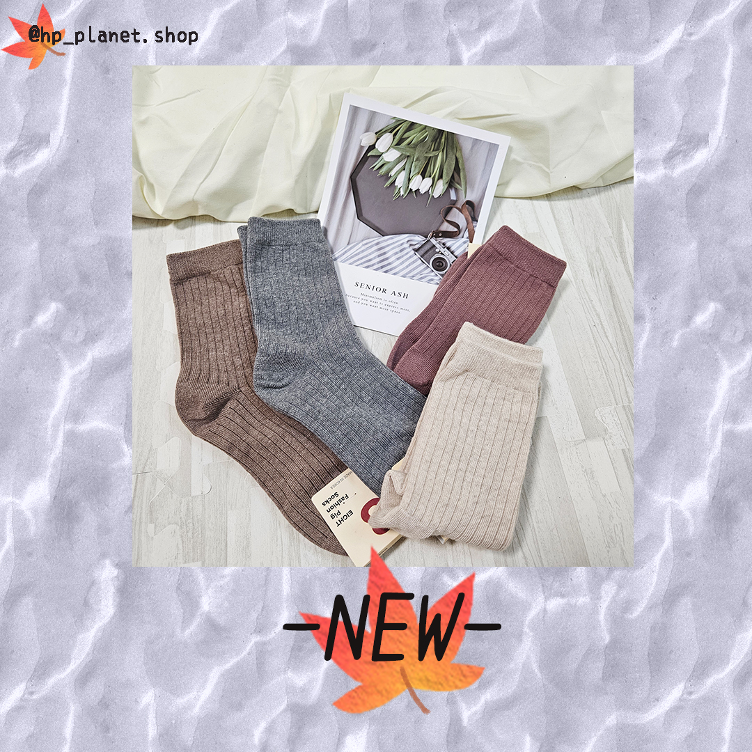 正韓 熱銷款秋冬純色螺紋短襪 正韓 熱銷款秋冬純色螺紋短襪