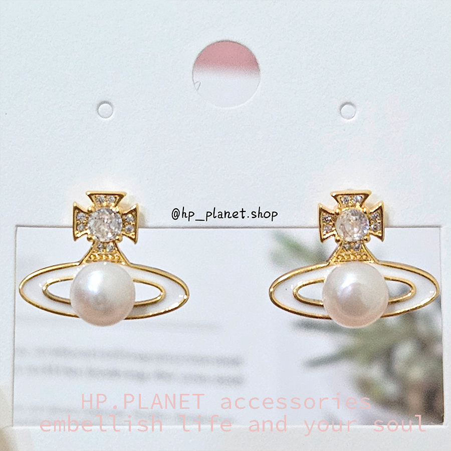 韓國 氣質女孩珍珠土星925銀針