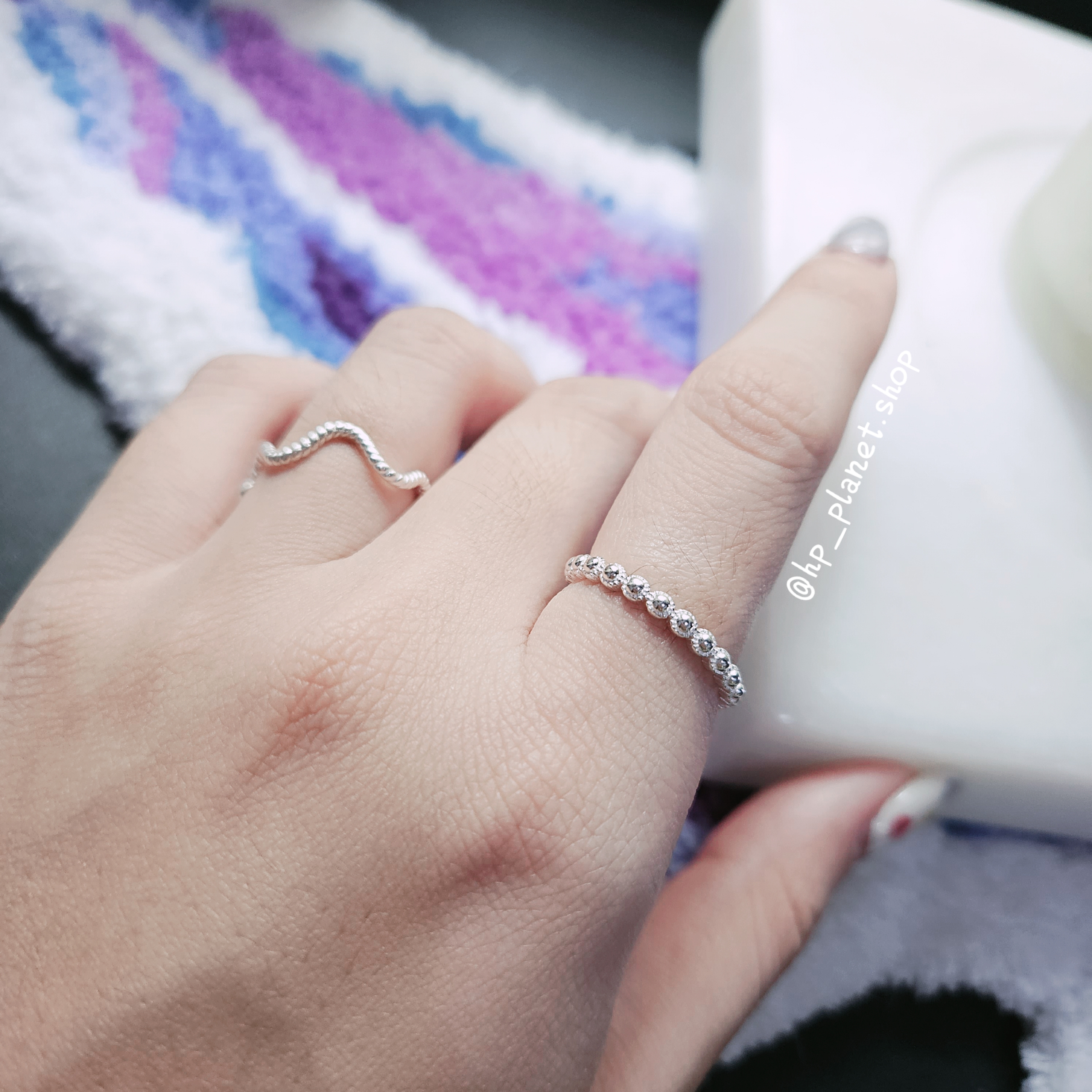 正韓 立體精緻刻紋可調925銀細戒