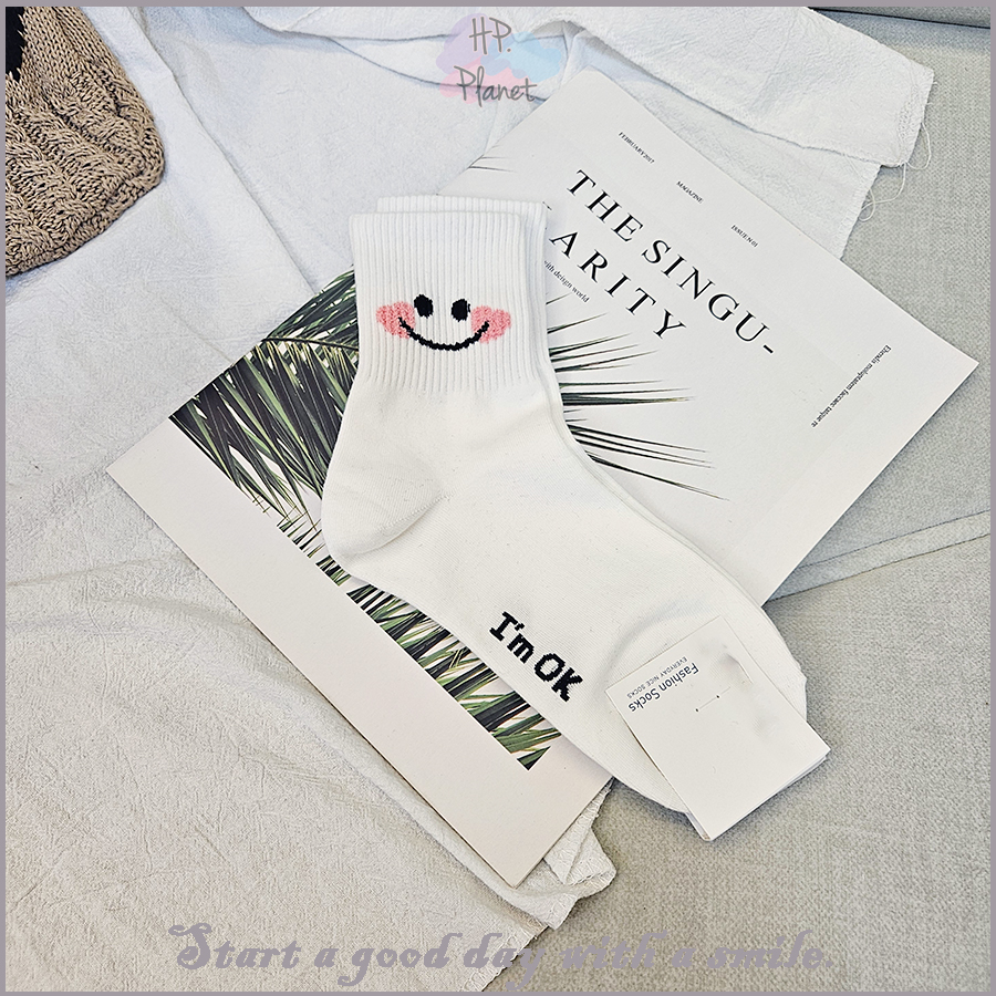正韓 臉頰紅紅可愛短襪