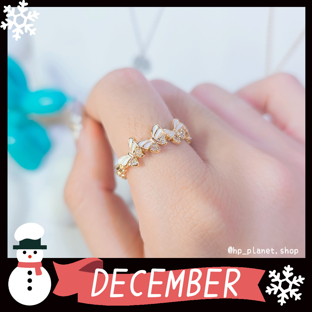 輕奢感精緻蝴蝶可調式戒指