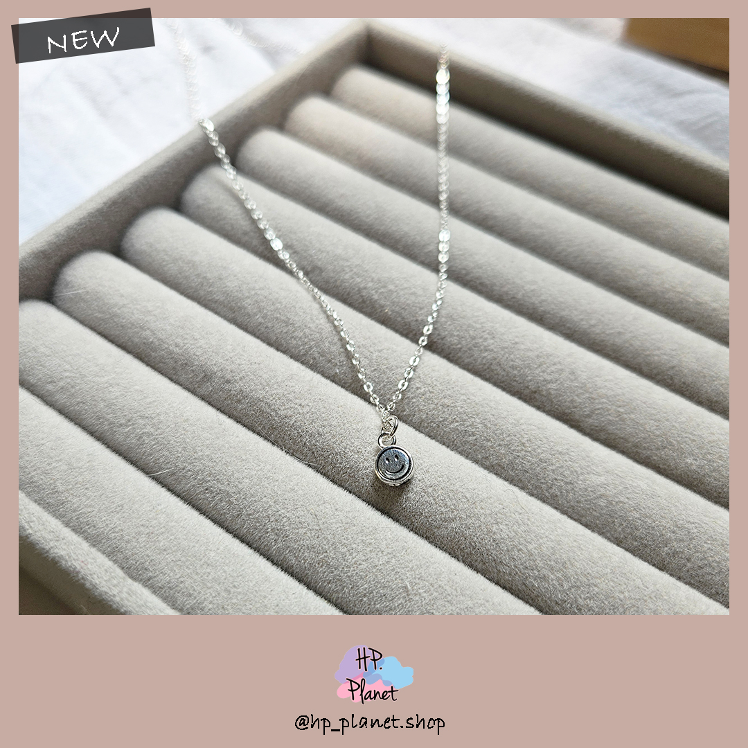 可愛笑臉吊墜S925吊牌純銀鎖骨鏈 可愛笑臉吊墜S925吊牌純銀鎖骨鏈