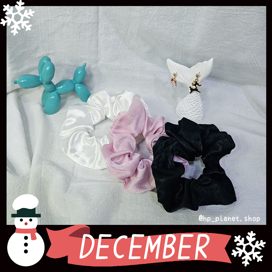 法式緞面雪紡髪圈