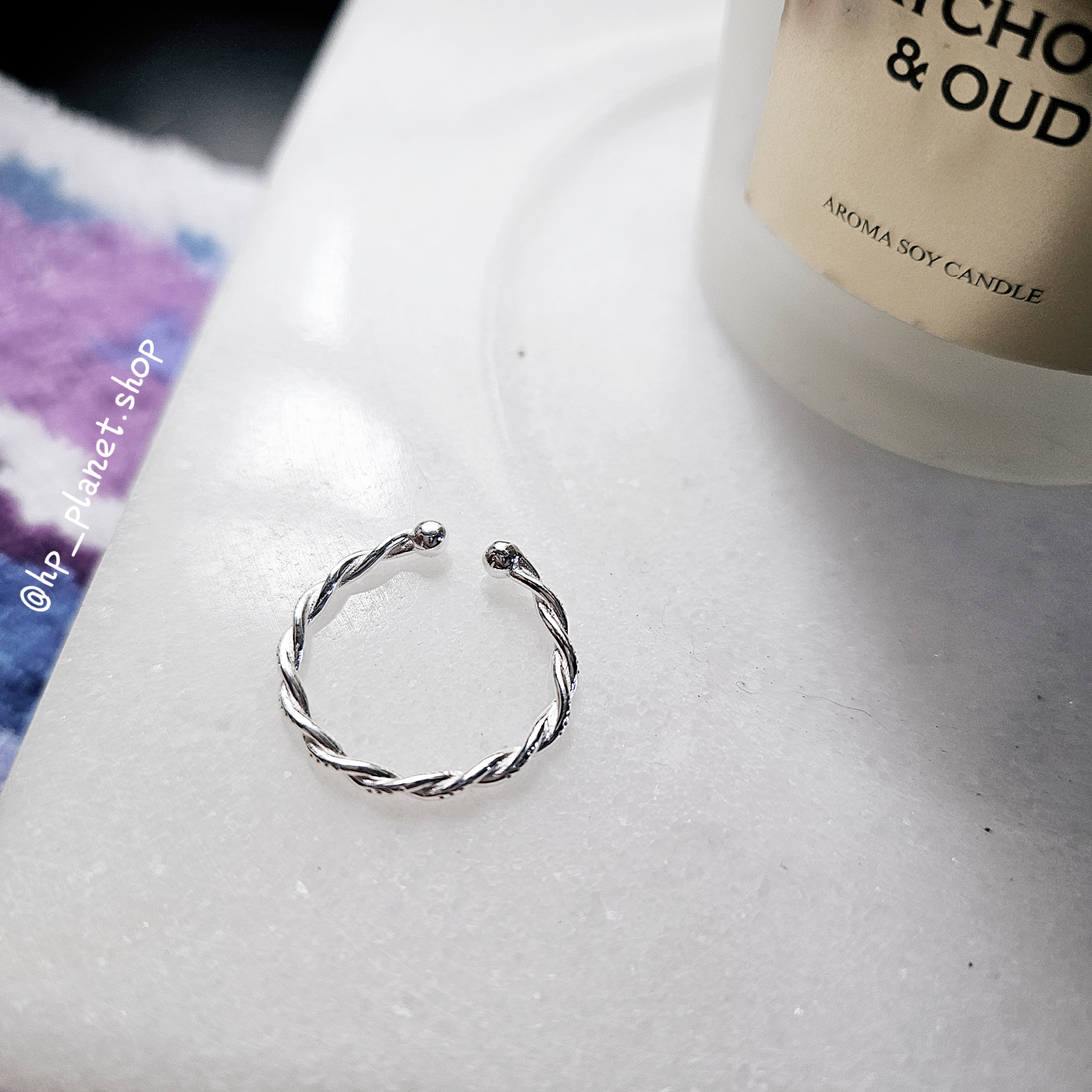 正韓 清新扭轉可調925銀細戒