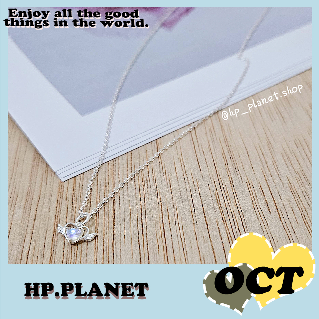 正韓 天使的翅膀月光石925純銀項鍊 正韓 天使的翅膀月光石925純銀項鍊