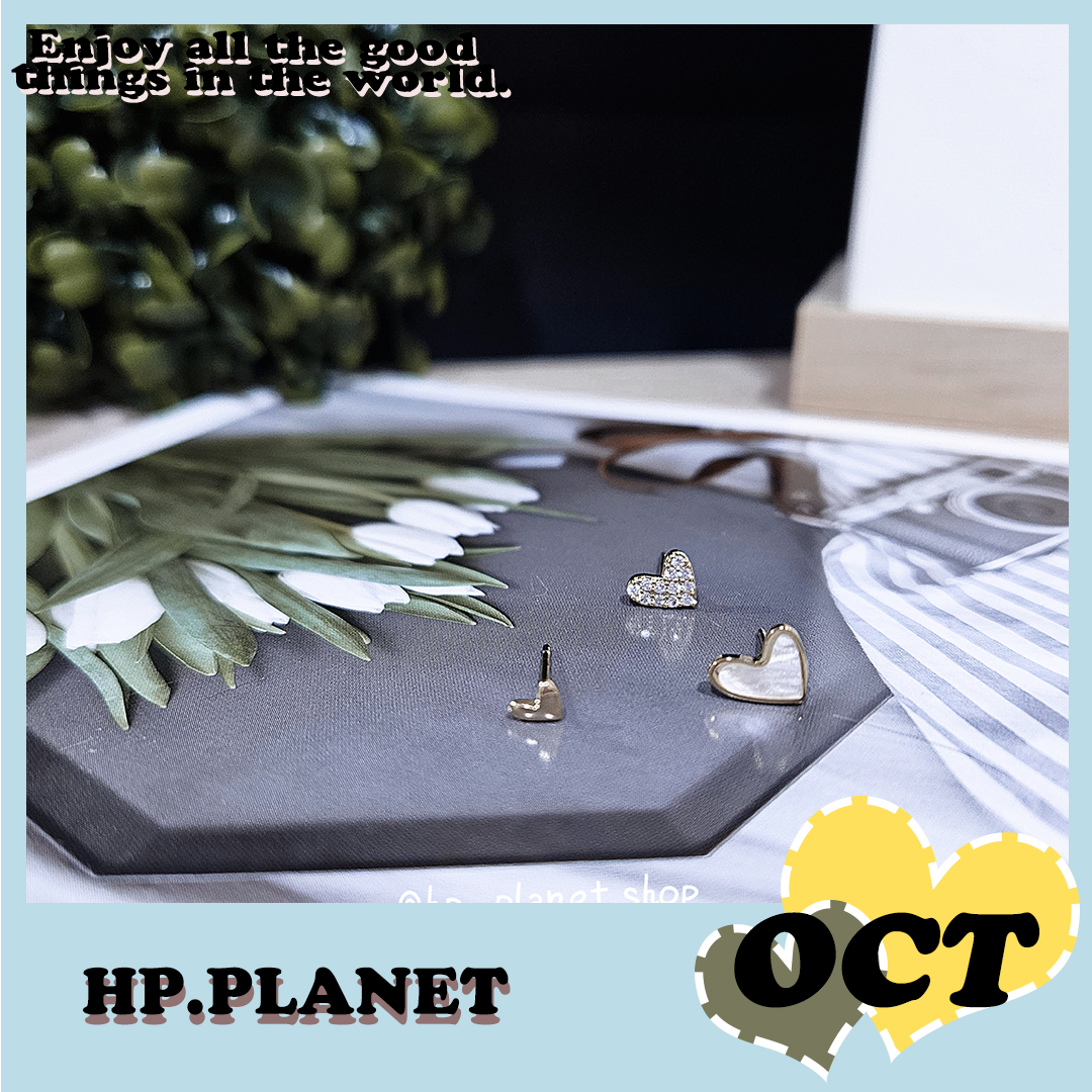 正韓 貪心-金色大小愛心925銀針•三件組 正韓 貪心-金色大小愛心925銀針•三件組