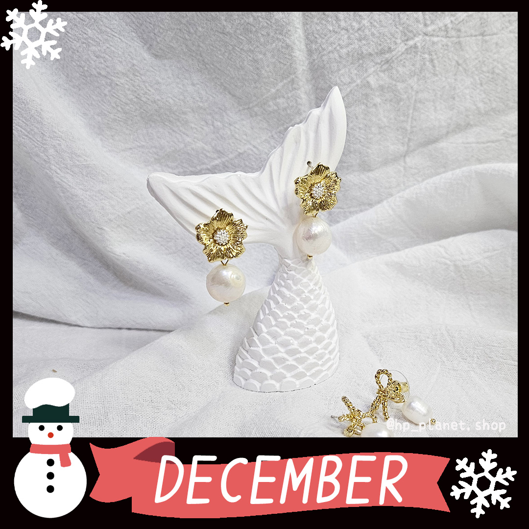 繁花盛開珍珠925銀針耳飾 繁花盛開珍珠925銀針耳飾