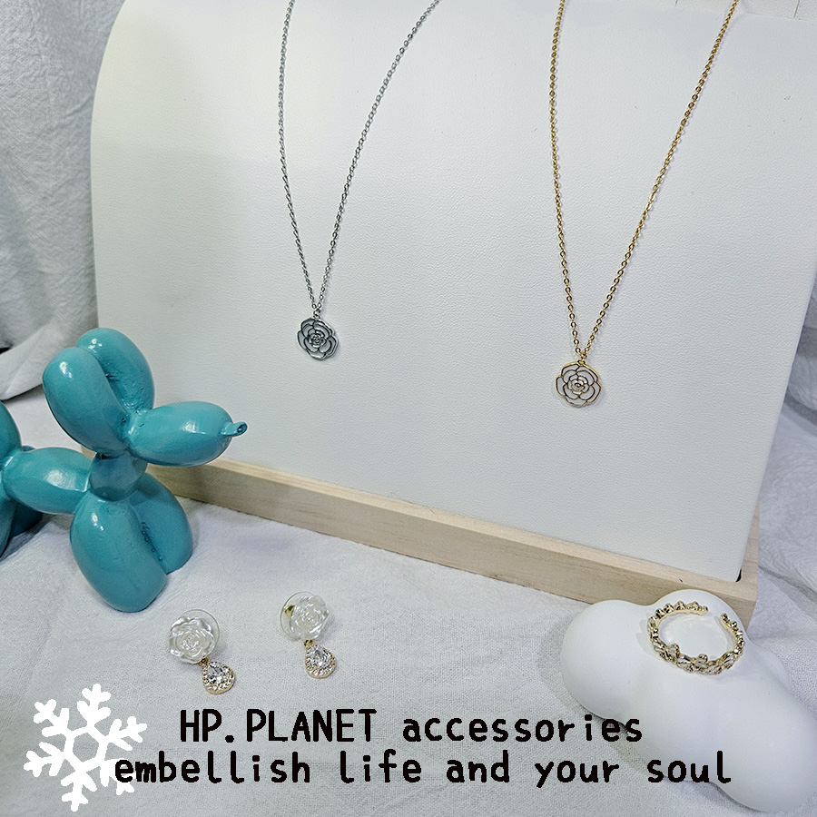 精緻山茶花輕奢925銀項鏈