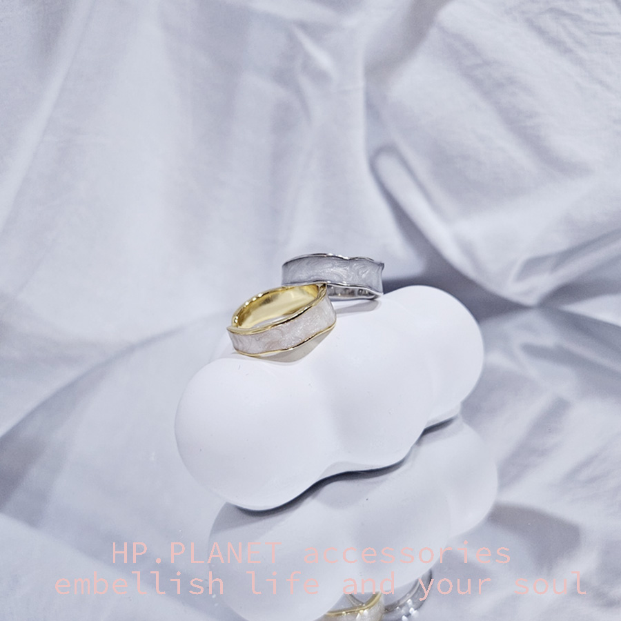 滴膠不規則925純銀戒