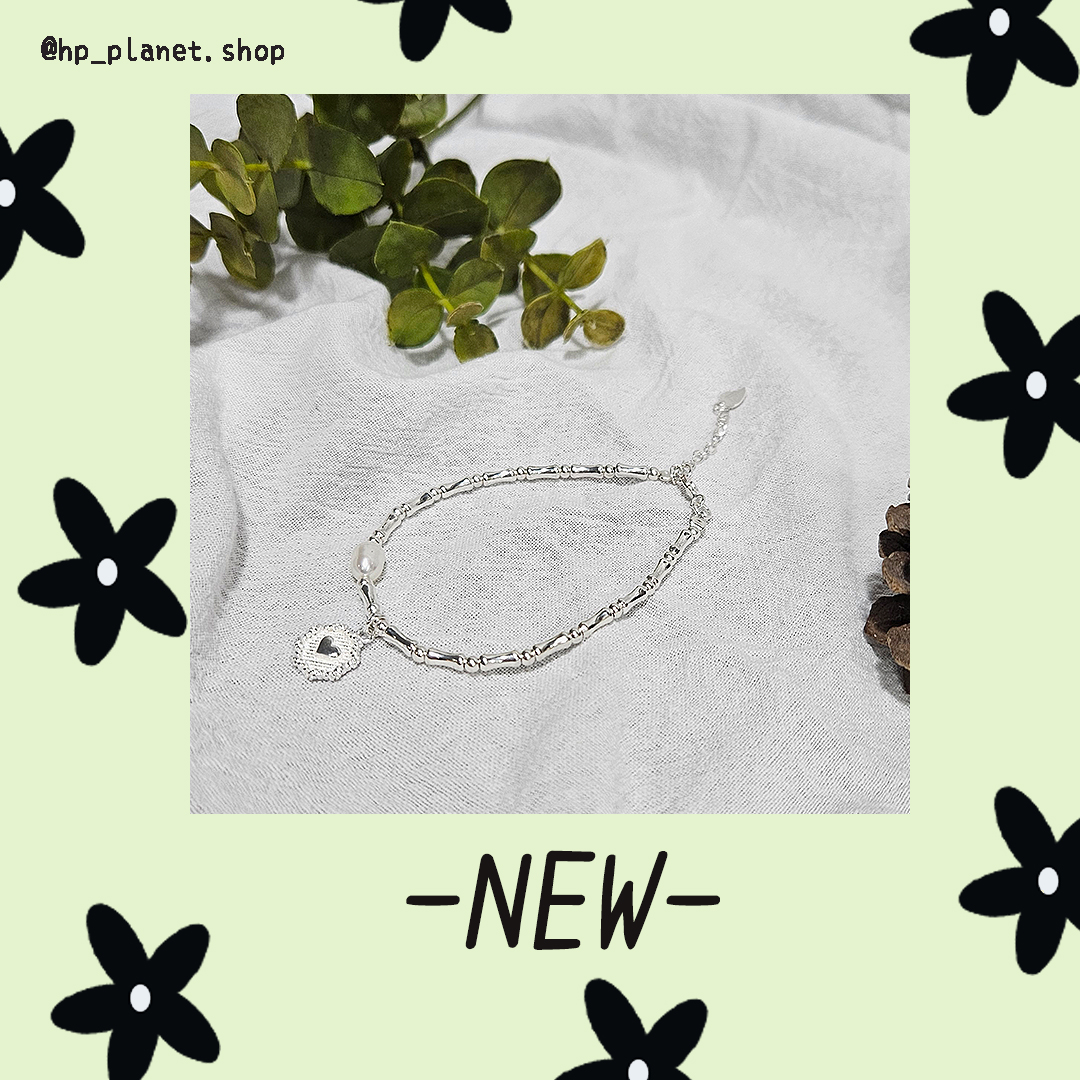 法式雙面心心吊牌竹節感925純銀手鏈(H闆自留) 法式雙面心心吊牌竹節感925純銀手鏈(H闆自留)