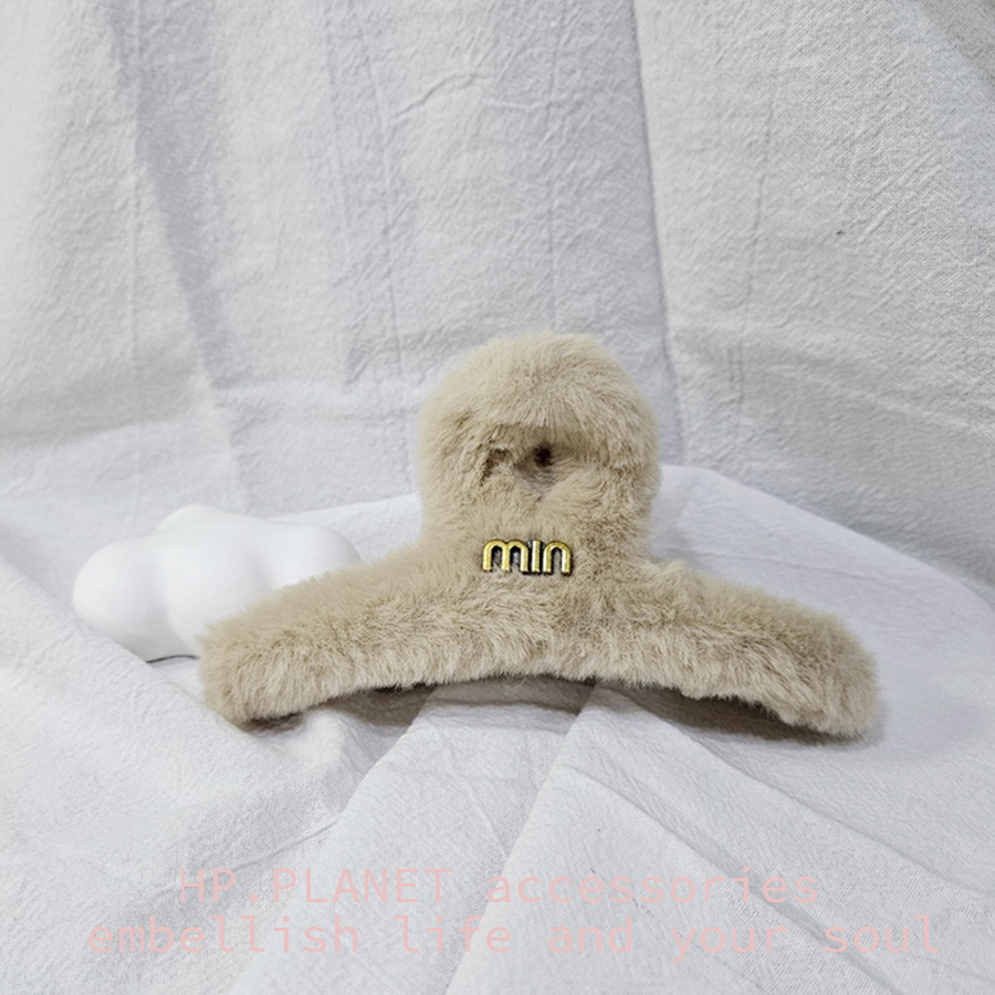 MIN字母茸茸13CM抓夾
