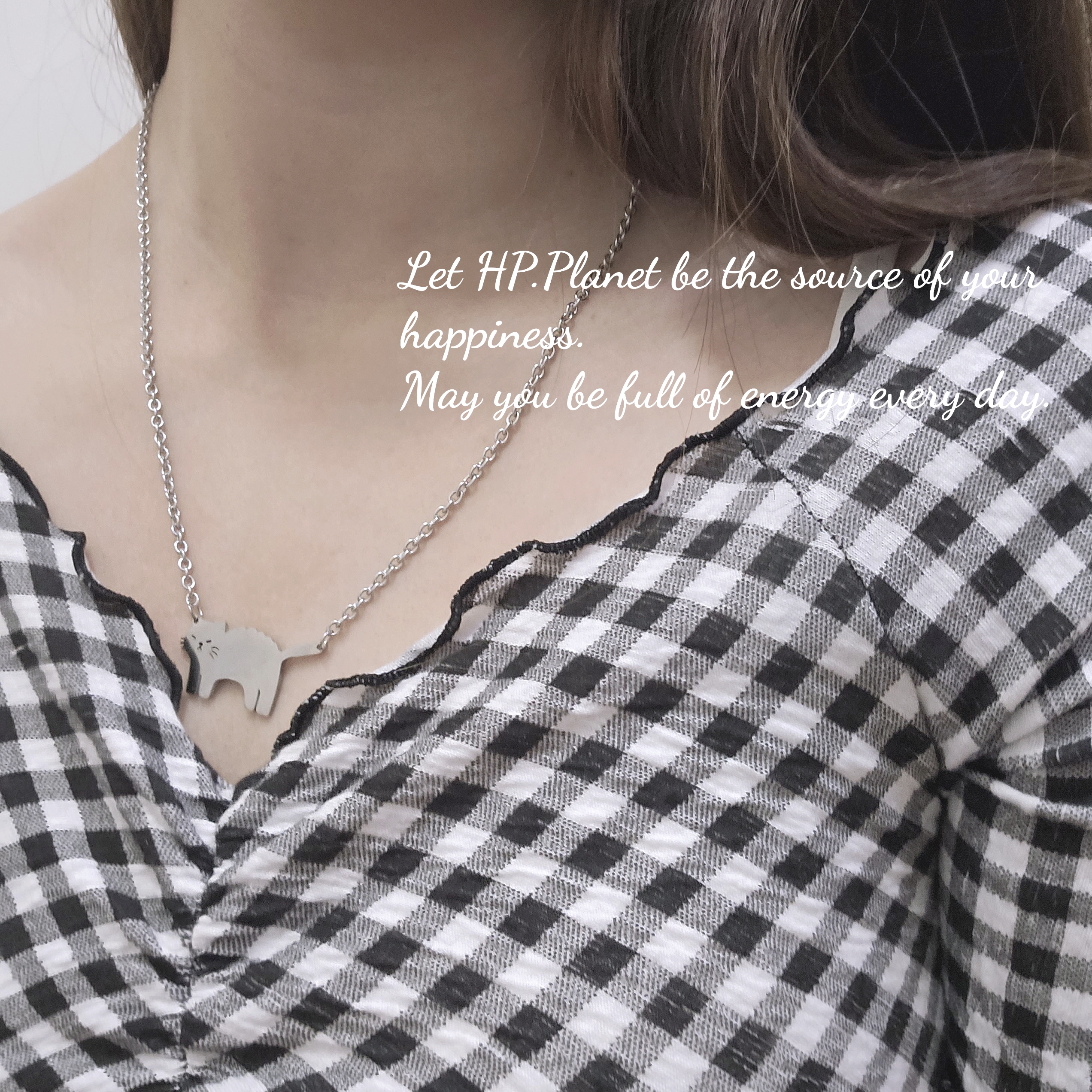 個性鏤空貓貓長鍊