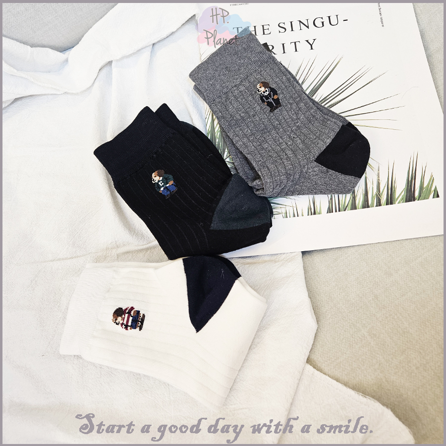 正韓 紳士汪汪拚色男襪