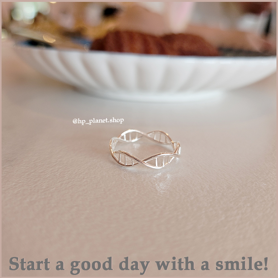 個性DNA造型925純銀可調整戒指