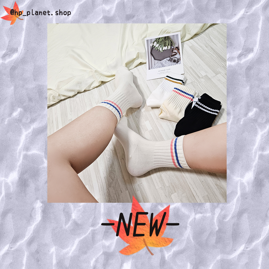 正韓 百搭運動風雙槓短襪 正韓 百搭運動風雙槓短襪
