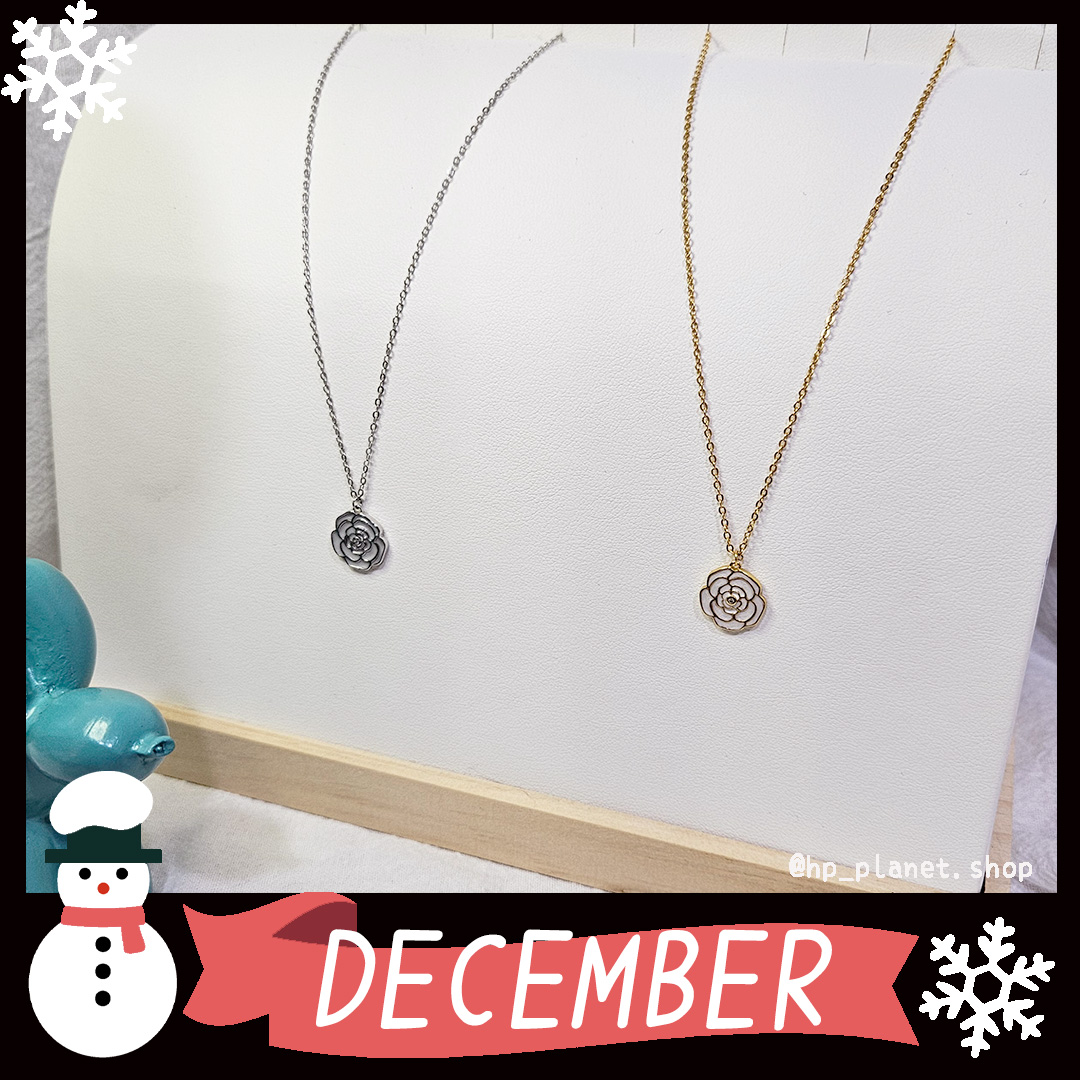 精緻山茶花輕奢925銀項鏈 精緻山茶花輕奢925銀項鏈