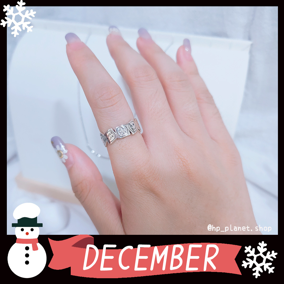 復古方塊笑臉字母星星925銀戒指 復古方塊笑臉字母星星925銀戒指