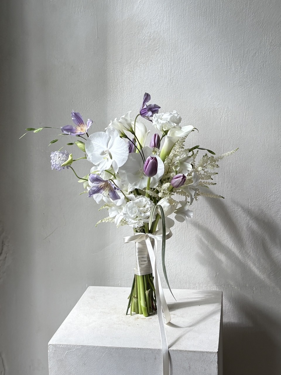 韓式新娘捧花 - 紫白色系4