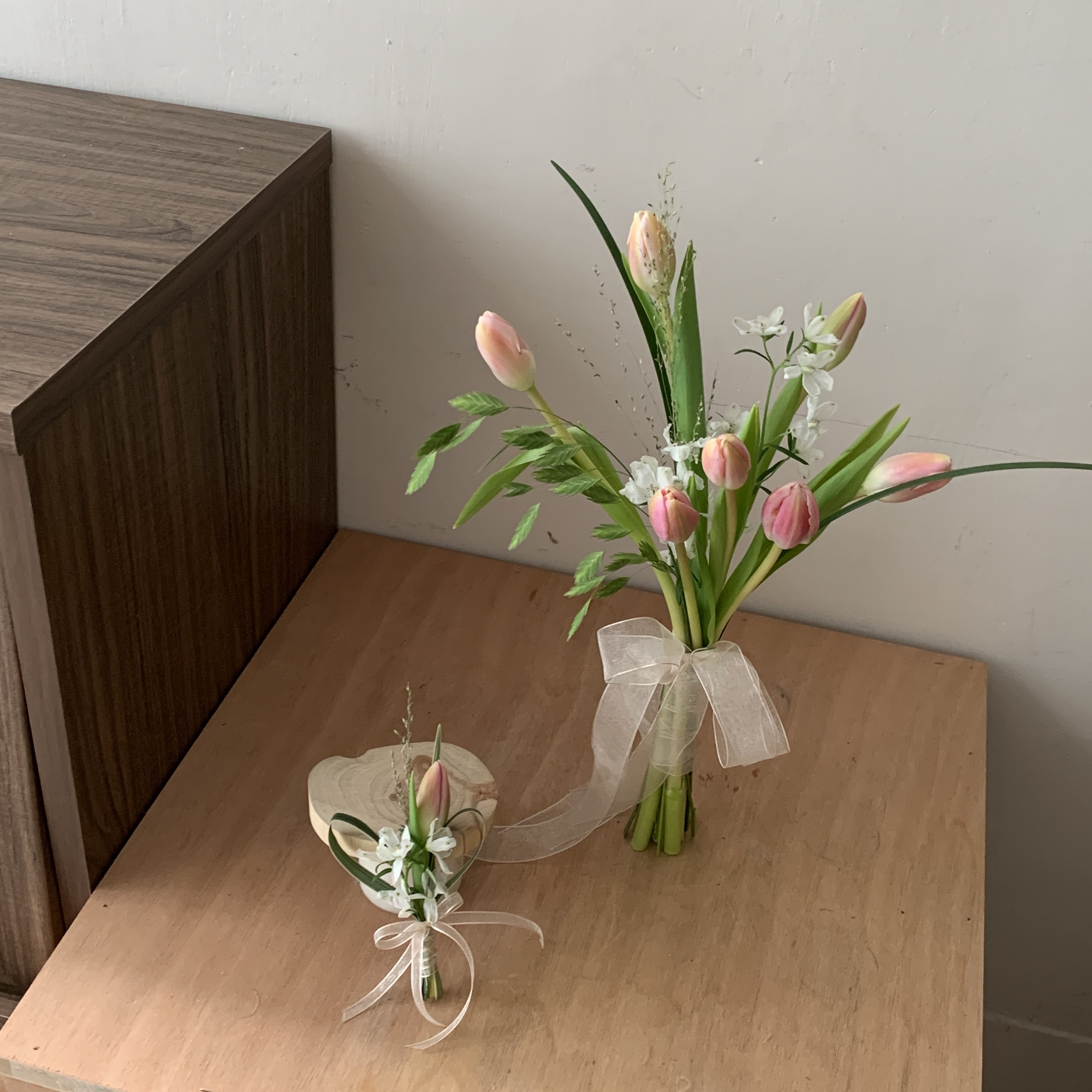 胸花 - 粉白色系3