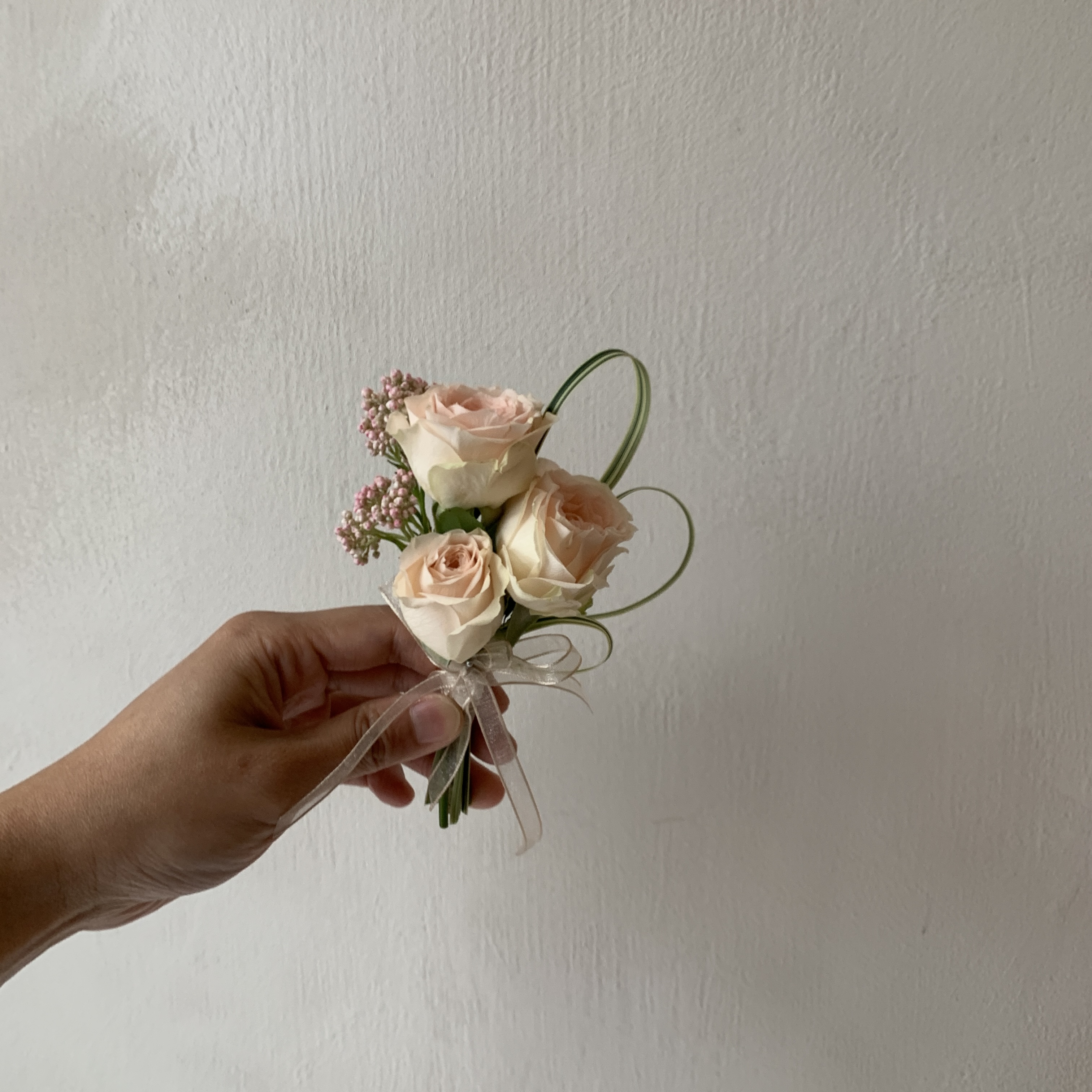 胸花 - 杏粉色系