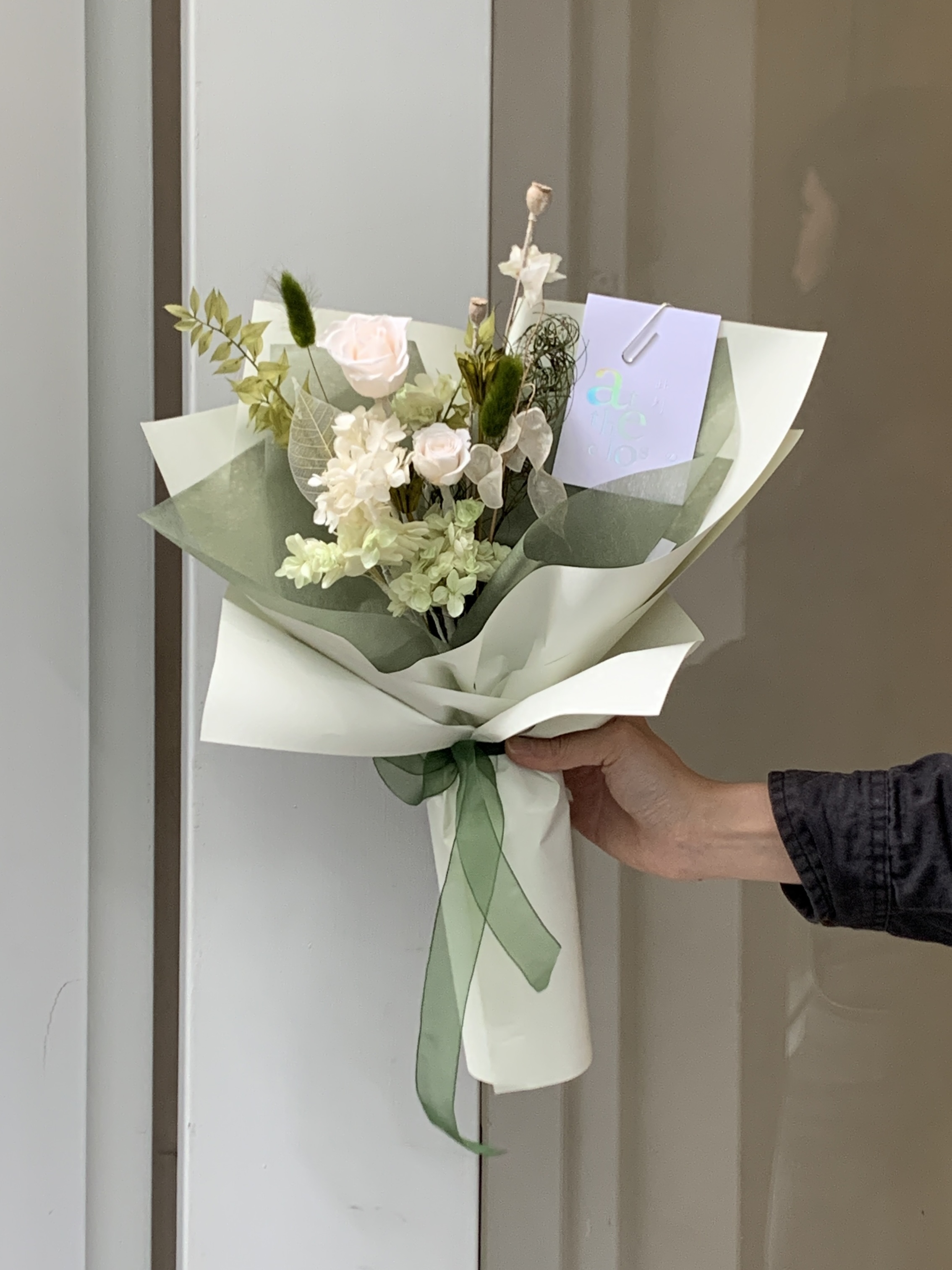 永生白玫瑰混合花束2