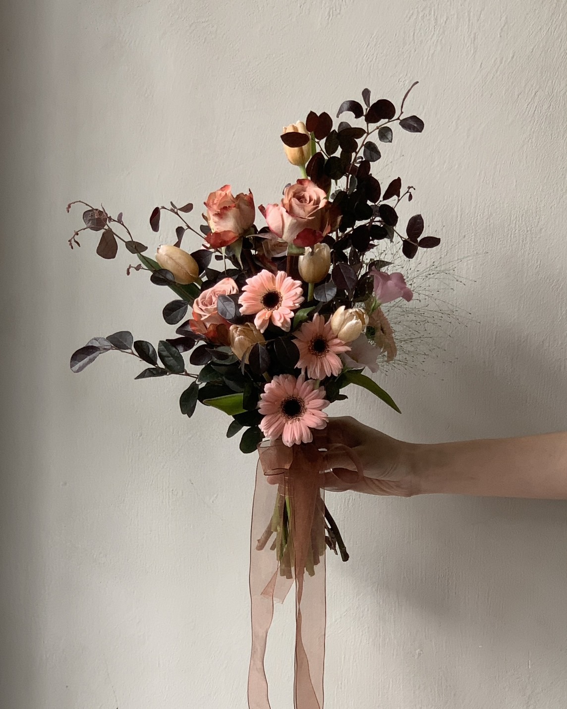 韓式新娘捧花 - 紅裸色系3