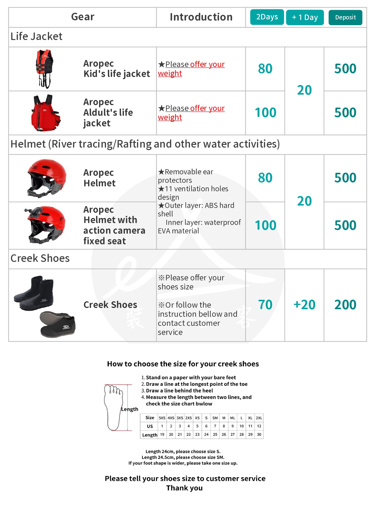 Hiking Gears Rental Gear rental 裝備租客