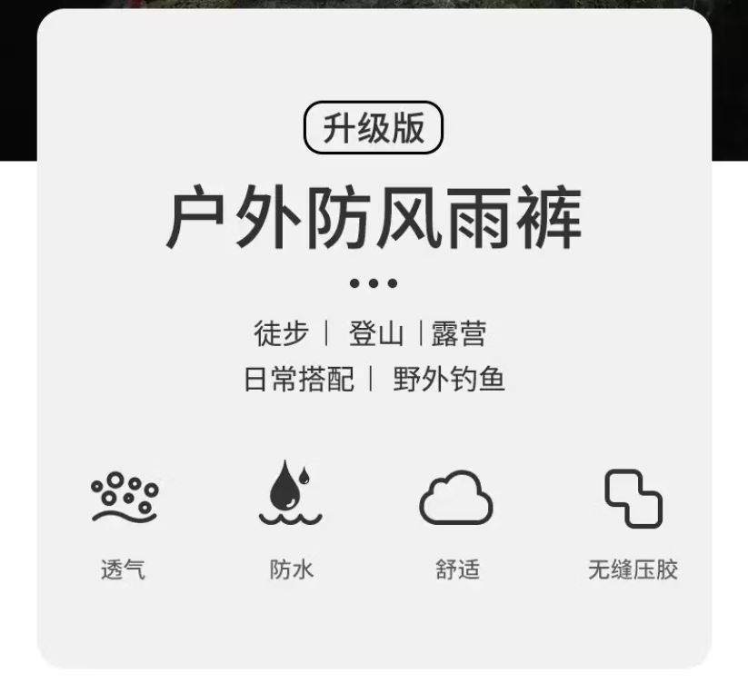 Naturehike雨褲特色