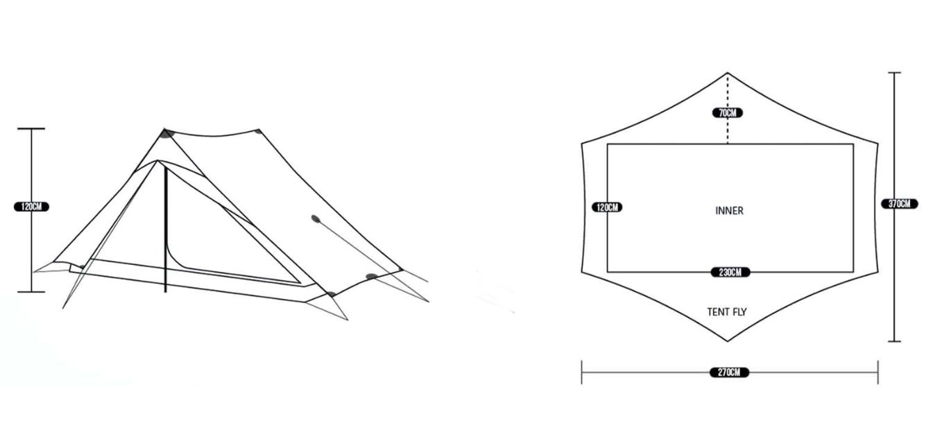 三峰出3F兩人帳藍山2pro尺寸