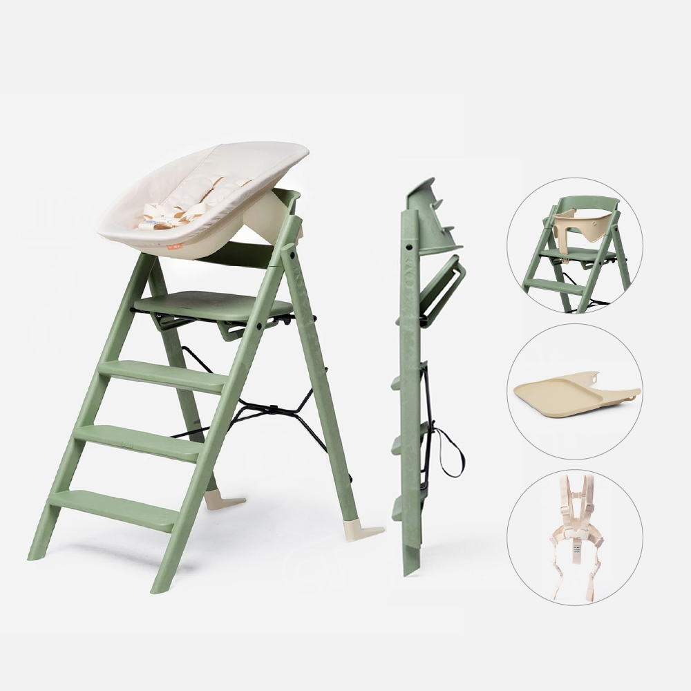 【KAOS】Klapp折疊餐椅新生兒經典組(永續新星)-主體+嬰兒躺椅+護圍+餐盤+餐椅安全帶17