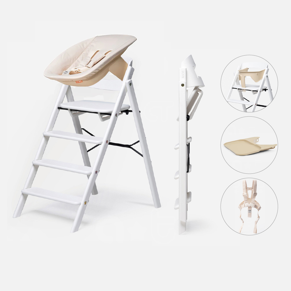 【Kaos】Klapp折疊餐椅新生兒經典組-經典櫸木-主體+護圍+餐盤+嬰兒躺椅+安全帶(兒童/書桌椅) 【Kaos】Klapp折疊餐椅新生兒經典組-經典櫸木-主體+護圍+餐盤+嬰兒躺椅+安全帶(兒童/書桌椅)