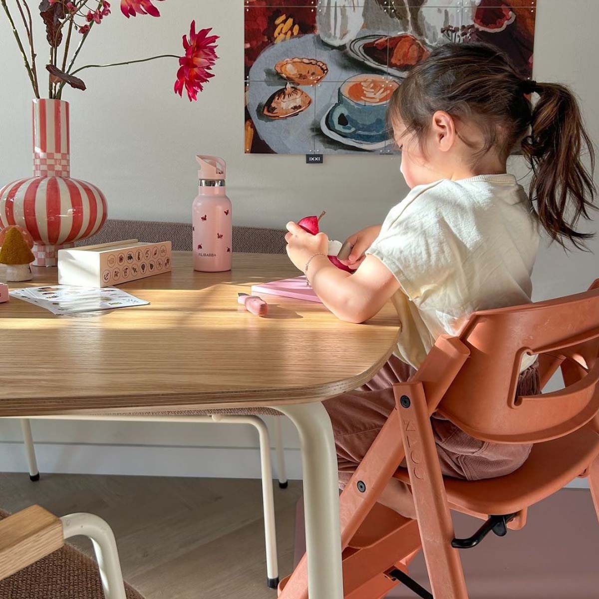 【KAOS】永續新星-Klapp永續折疊成長餐椅-日暮橘 【KAOS】永續新星-Klapp永續折疊成長餐椅-日暮橘