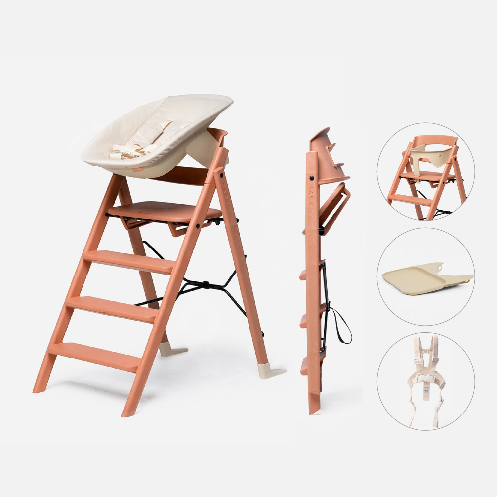 【KAOS】Klapp折疊餐椅新生兒經典組(永續新星)-主體+嬰兒躺椅+護圍+餐盤+餐椅安全帶16