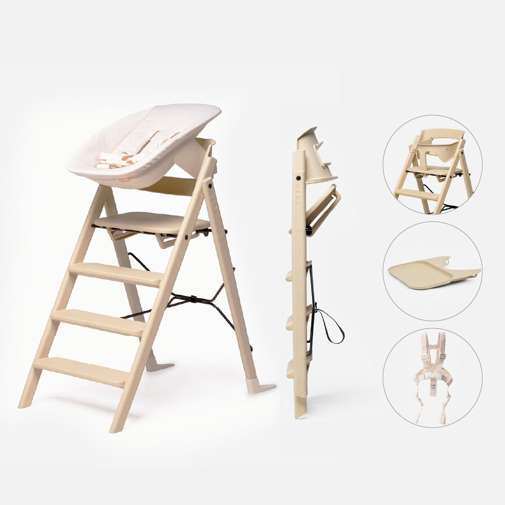 【KAOS】Klapp折疊餐椅新生兒經典組(永續新星)-主體+嬰兒躺椅+護圍+餐盤+餐椅安全帶15