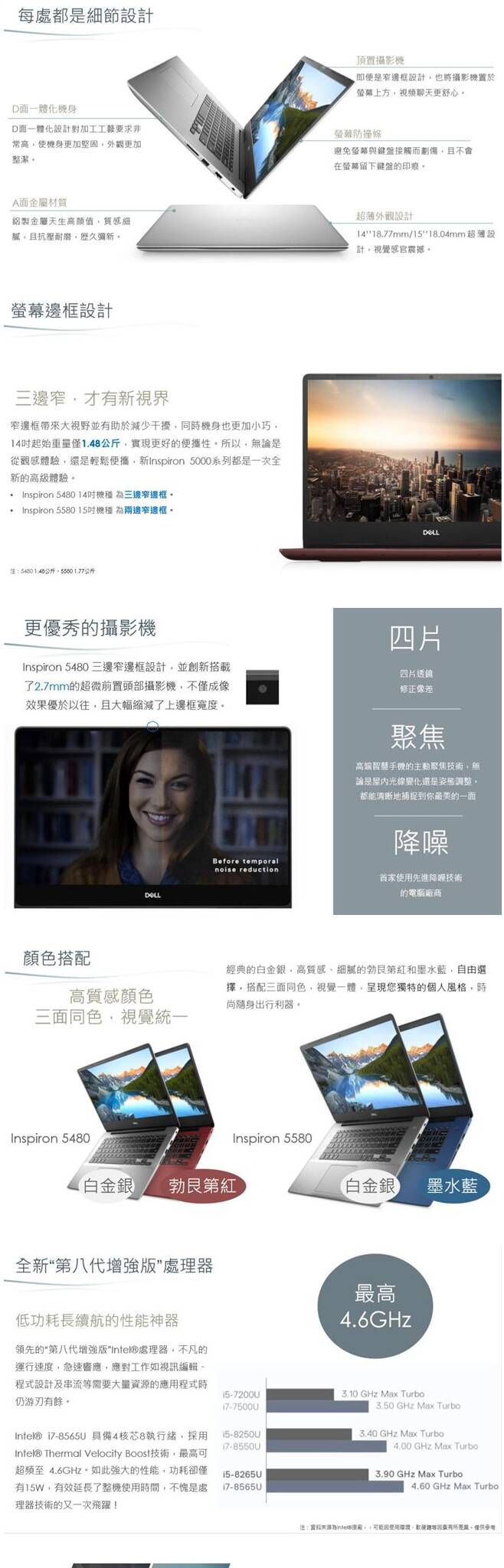 Dell Inspiron 5480 筆記型電腦，輕薄設計，全高清顯示，強勁效能，適合家庭、辦公及學生使用。