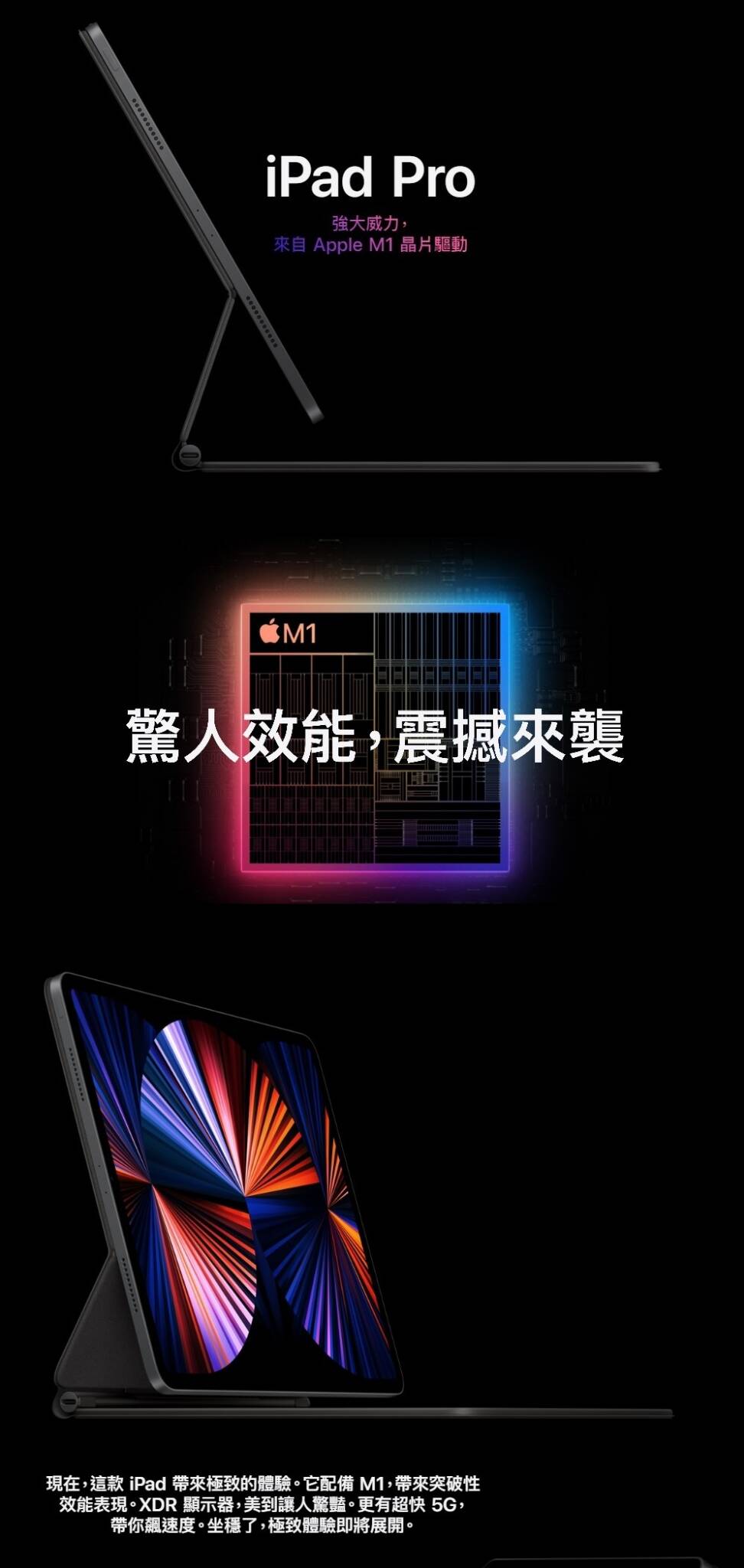iPad Pro 5 12.9吋 LTE 版，配備 M1 晶片與 Liquid Retina XDR 顯示器，帶來超凡效能和震撼視覺體驗，適合高效工作和創意創作。
