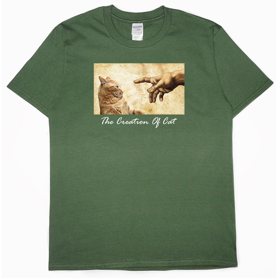 零碼出清 - 創世貓(短T) 軍綠3XL