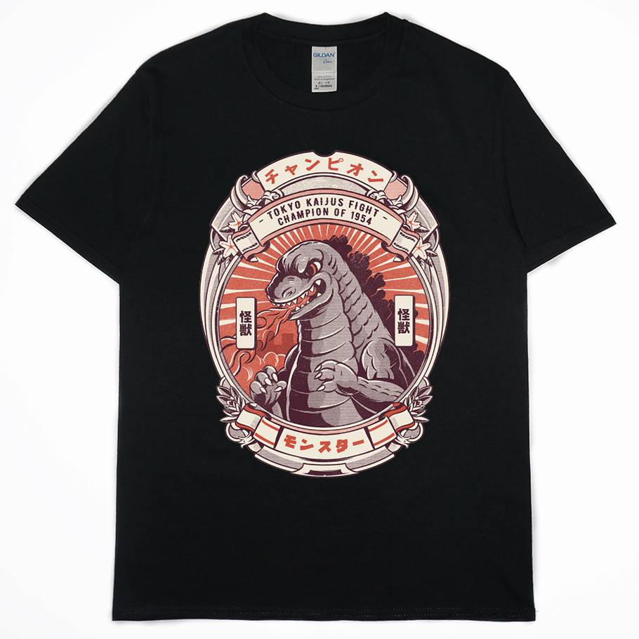 零碼出清 - 怪獸噴火(短T) 黑M