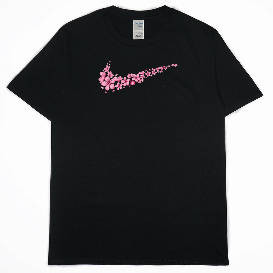 零碼出清 -櫻花勾勾(短T) 黑2XL