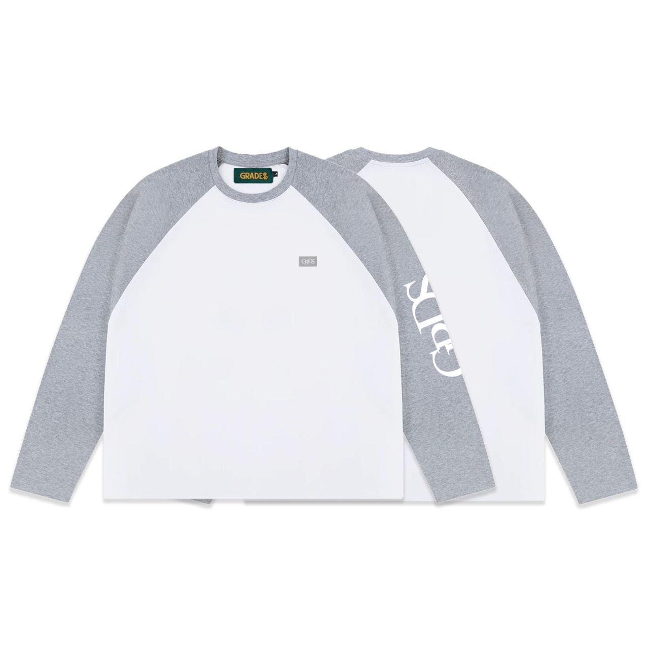 SLEEVE PRINT RAGLAN L/S Tee(灰白)7