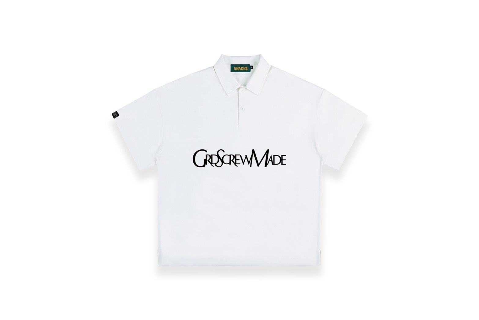 DISTORT LOGO POLO TEE(白)1