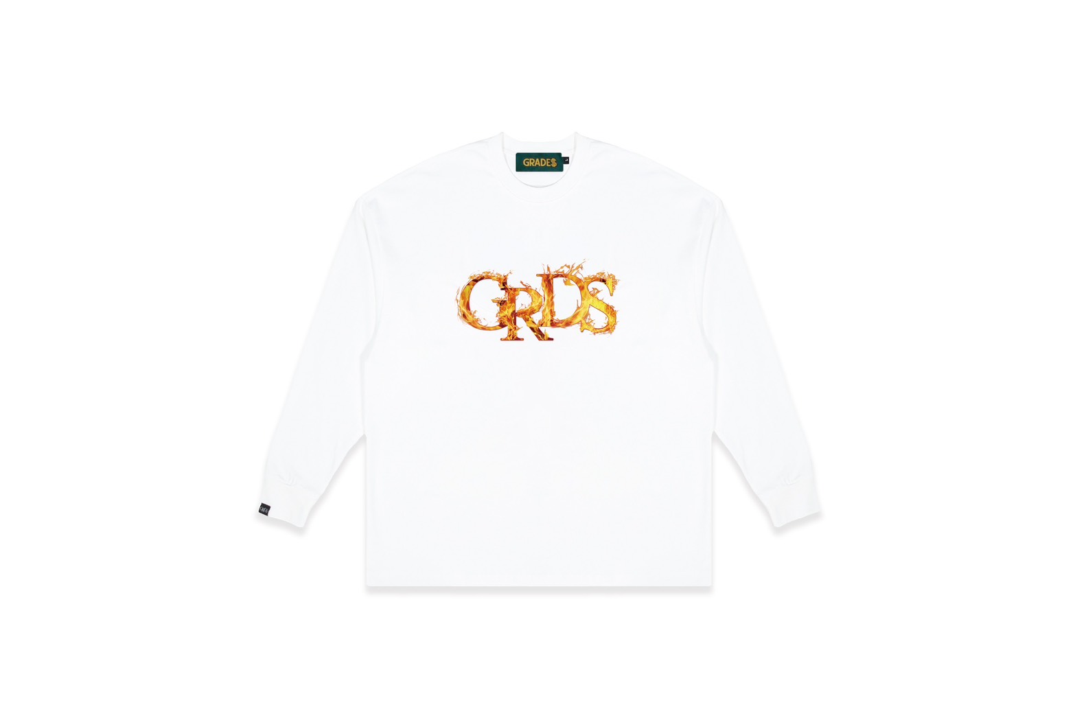 FIRE LOGO L/S Tee(白)1